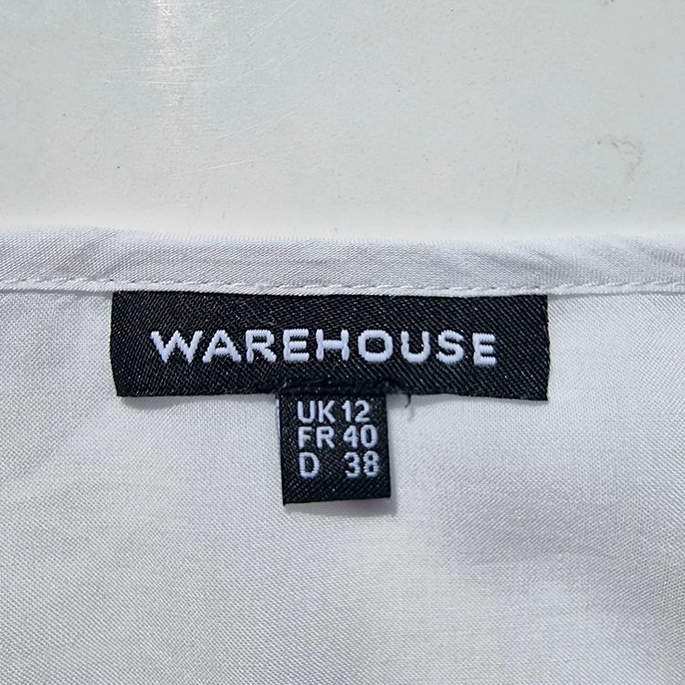 Warehouse Women's Size 12 Sleeveless White Lace Accented Tank Top imagen 8